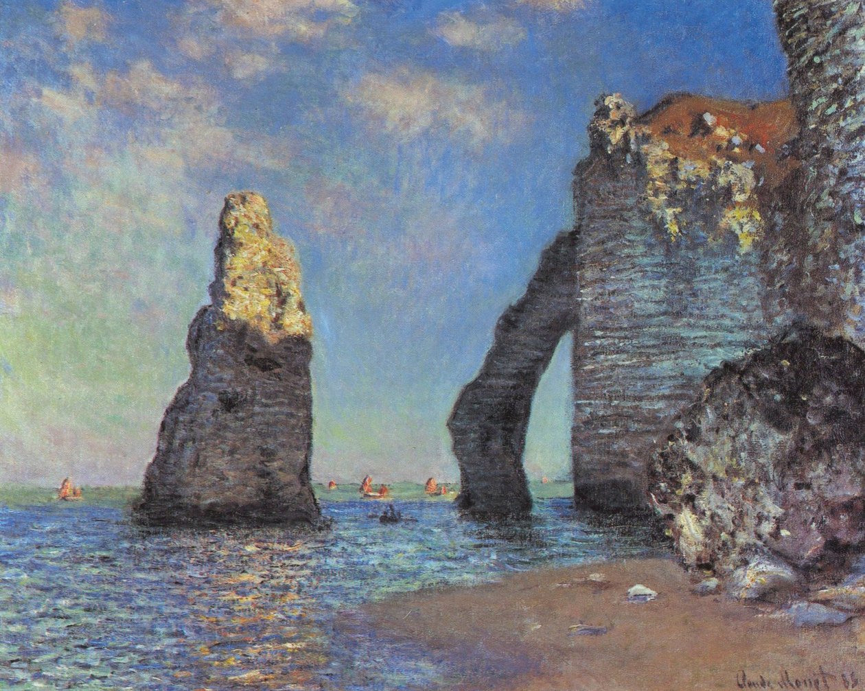 The Cliffs at Etretat بواسطة كلود مونيه