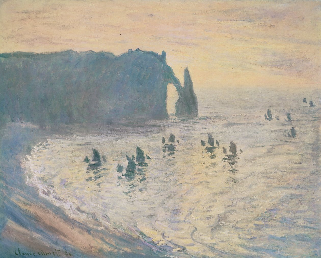 The Cliffs at Etretat ، 1886 بواسطة كلود مونيه
