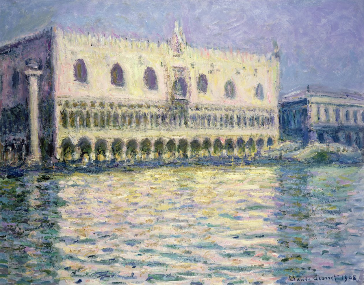 قصر الدوق ، البندقية ، 1908 بواسطة كلود مونيه