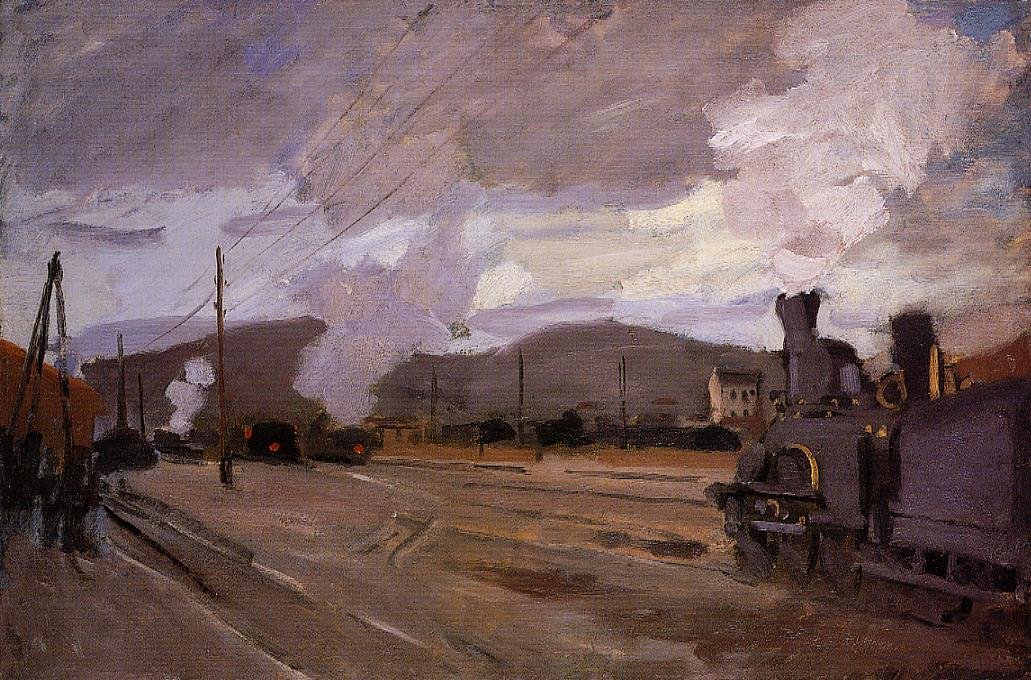 The Gare dArgenteuil بواسطة كلود مونيه