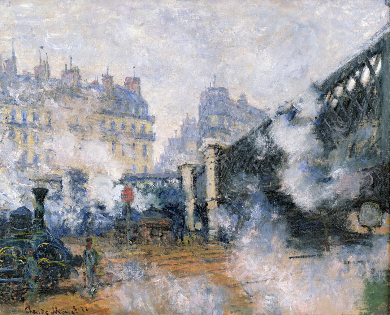 Pont de l&39;Europe، Gare Saint-Lazare، 1877 بواسطة كلود مونيه