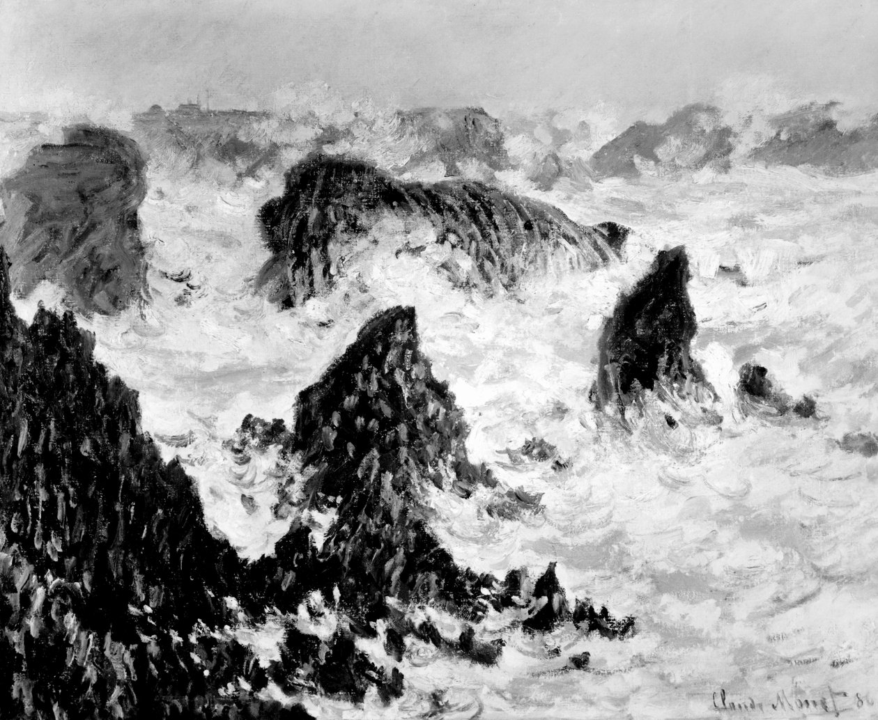 صخور بيل إيل 1886 بواسطة كلود مونيه