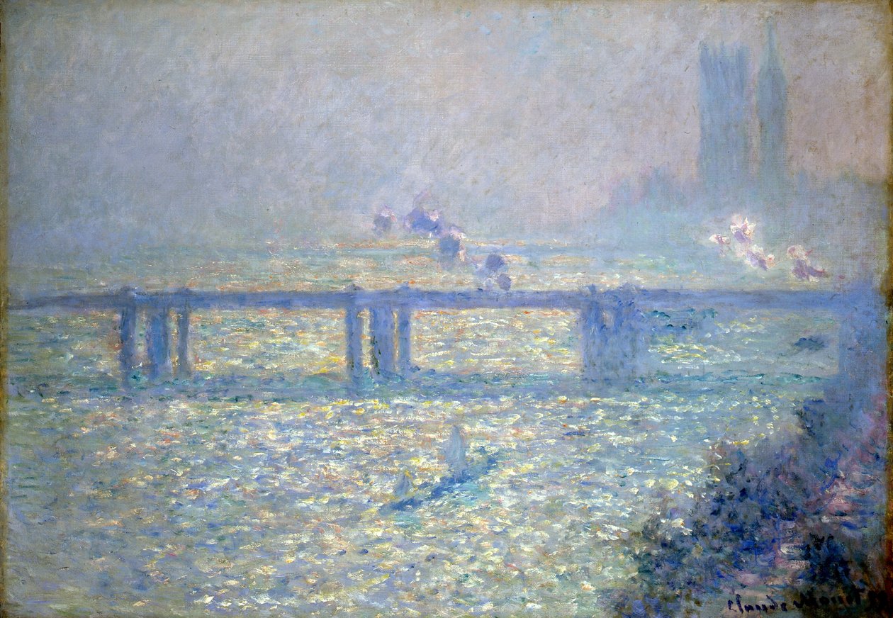 نهر التايمز في Charing Cross Bridge ، لندن ، 1899 بواسطة كلود مونيه
