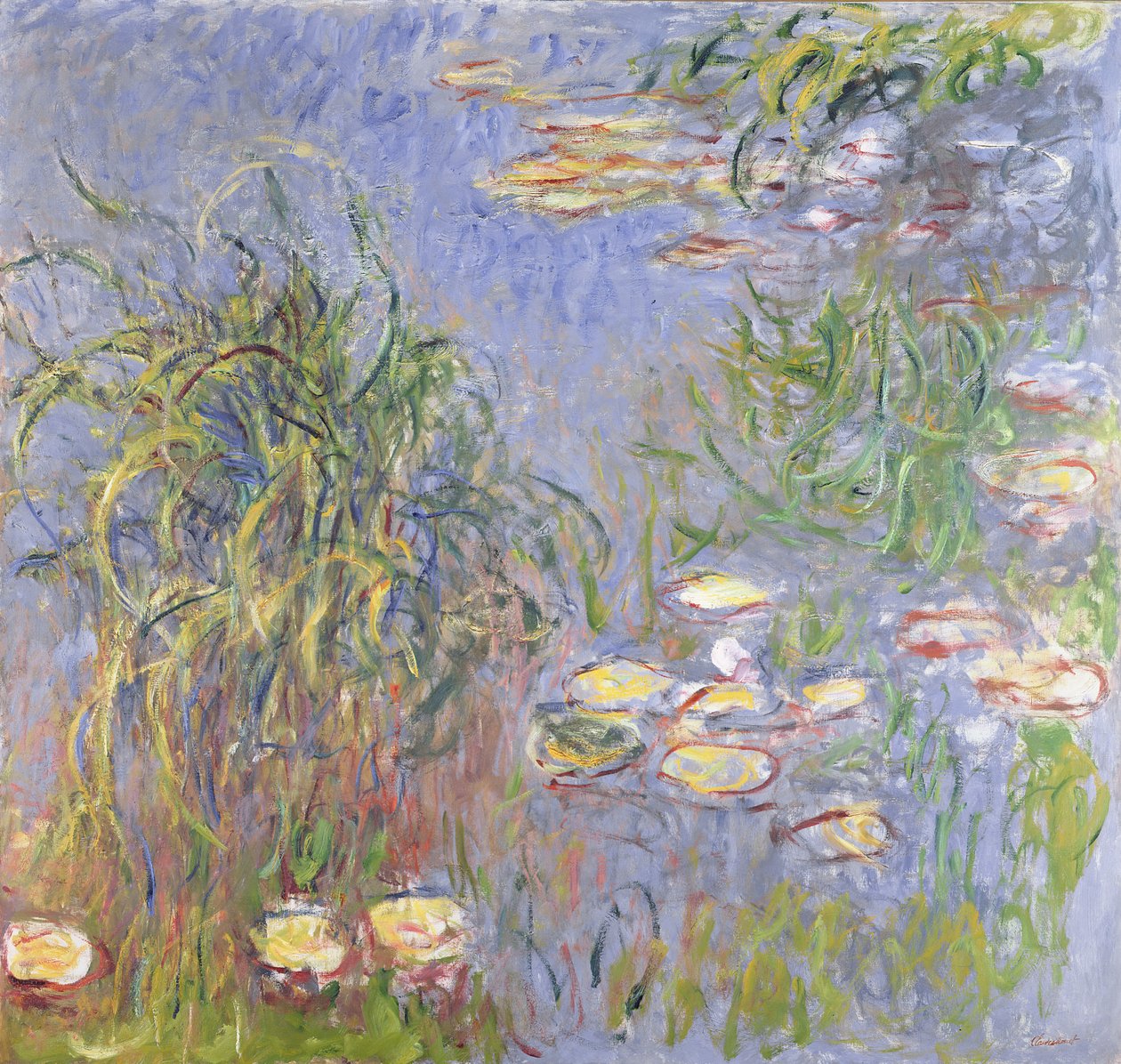 زنابق الماء ، مجموعة العشب ، 1914-1917 بواسطة كلود مونيه
