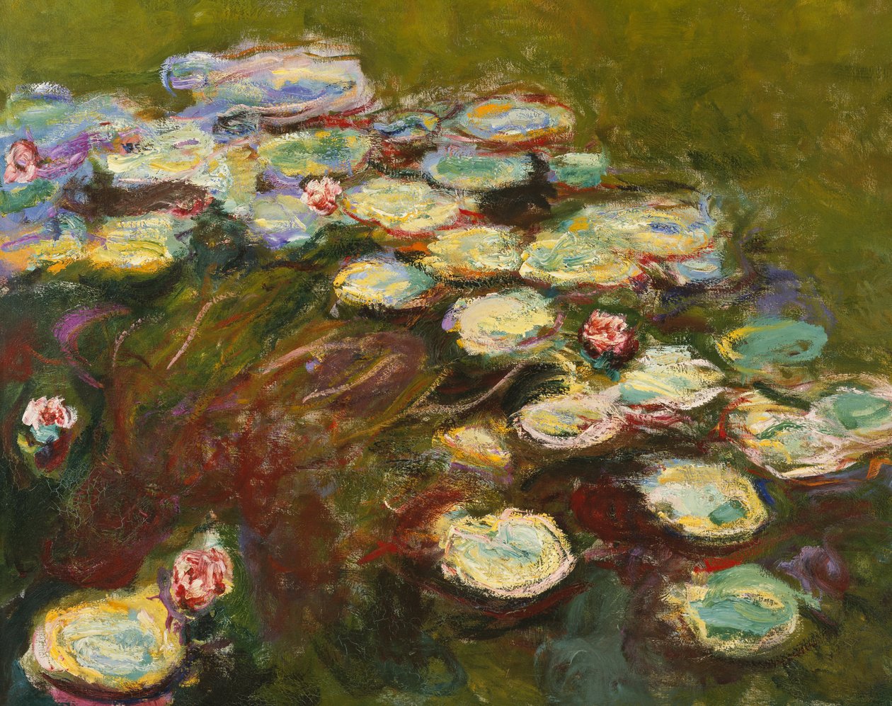 Waterlilies ، 1914-17 تفاصيل 82359 زيت على قماش بواسطة كلود مونيه