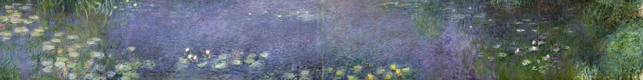 Waterlilies: صباح ، 1914-18 (يسار ، وسط يسار ، وسط يمين وقسم تزوير) بواسطة كلود مونيه