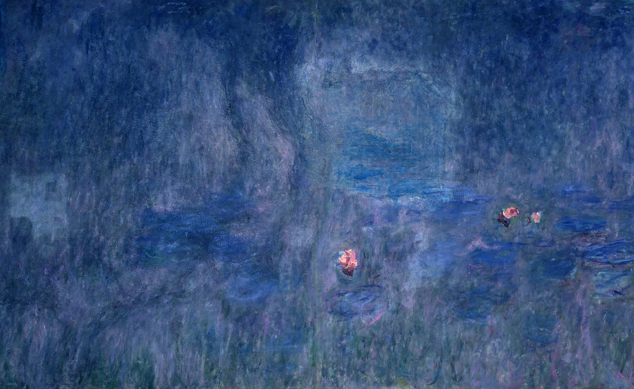 Waterlilies: انعكاسات الأشجار ، التفاصيل من القسم المركزي ، 1915-1926 بواسطة كلود مونيه
