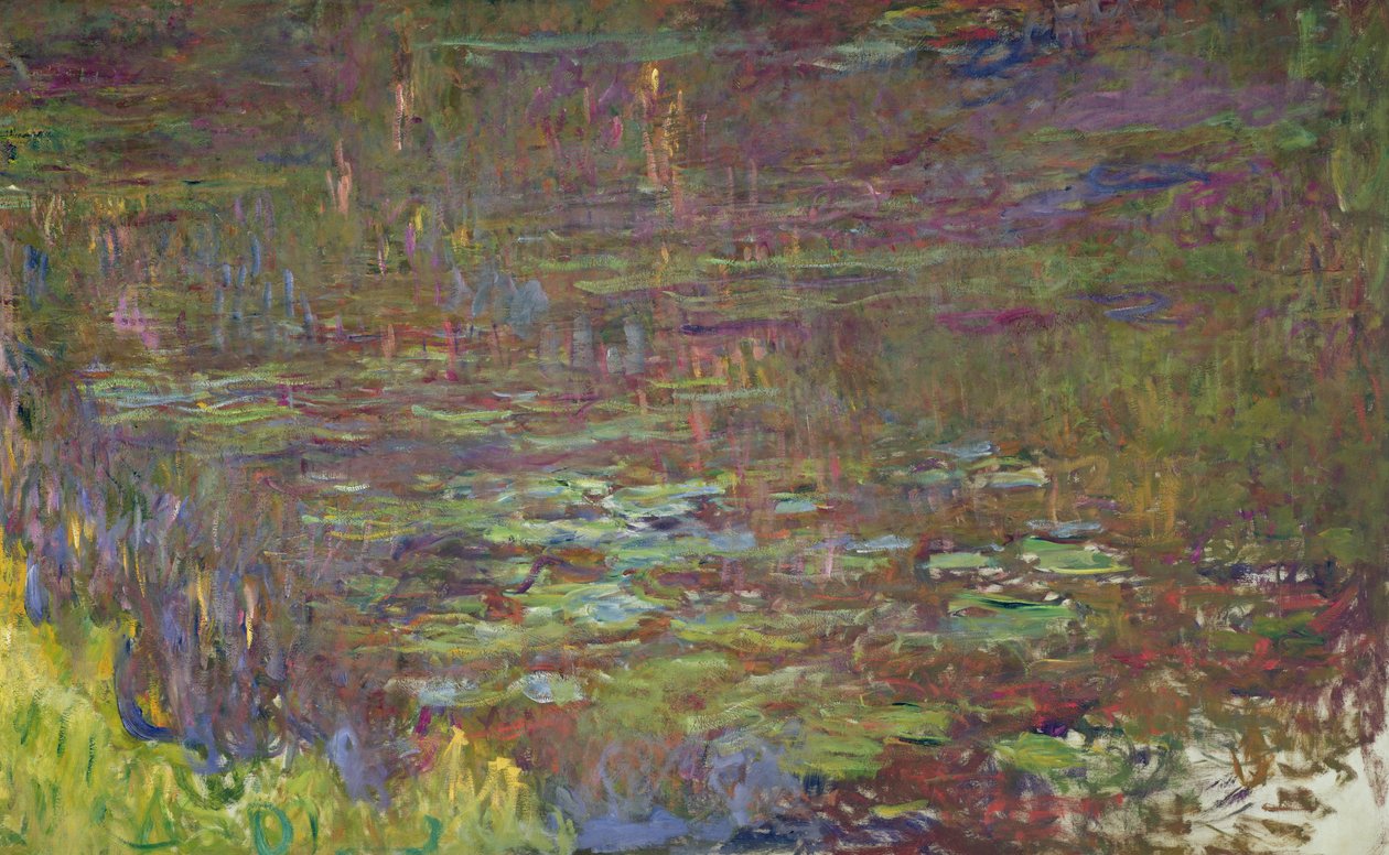 Waterlilies at Sunset ، التفاصيل من الجانب الأيمن ، 1915-1926 بواسطة كلود مونيه