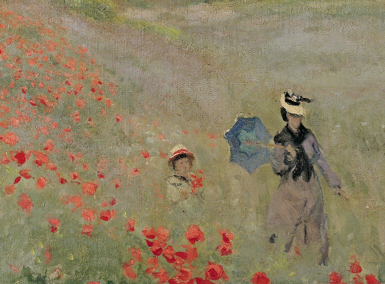 Wild Poppies ، بالقرب من Argenteuil (Les Coquelicots: near Argenteuil) ، 1873 (تفاصيل 7998) بواسطة كلود مونيه