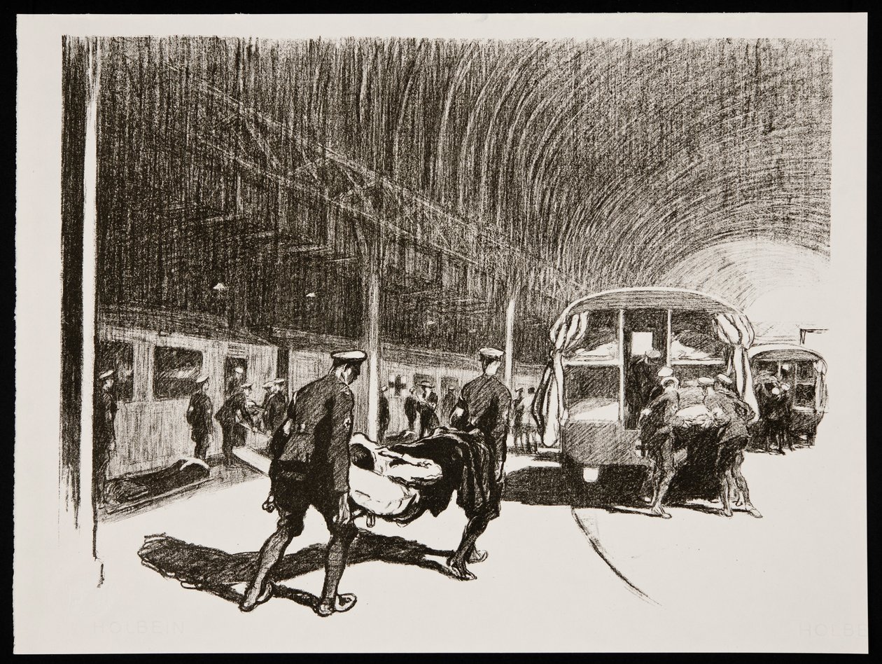 "Detraining in England" ، 1917 بواسطة كلود ألين شيبرسون