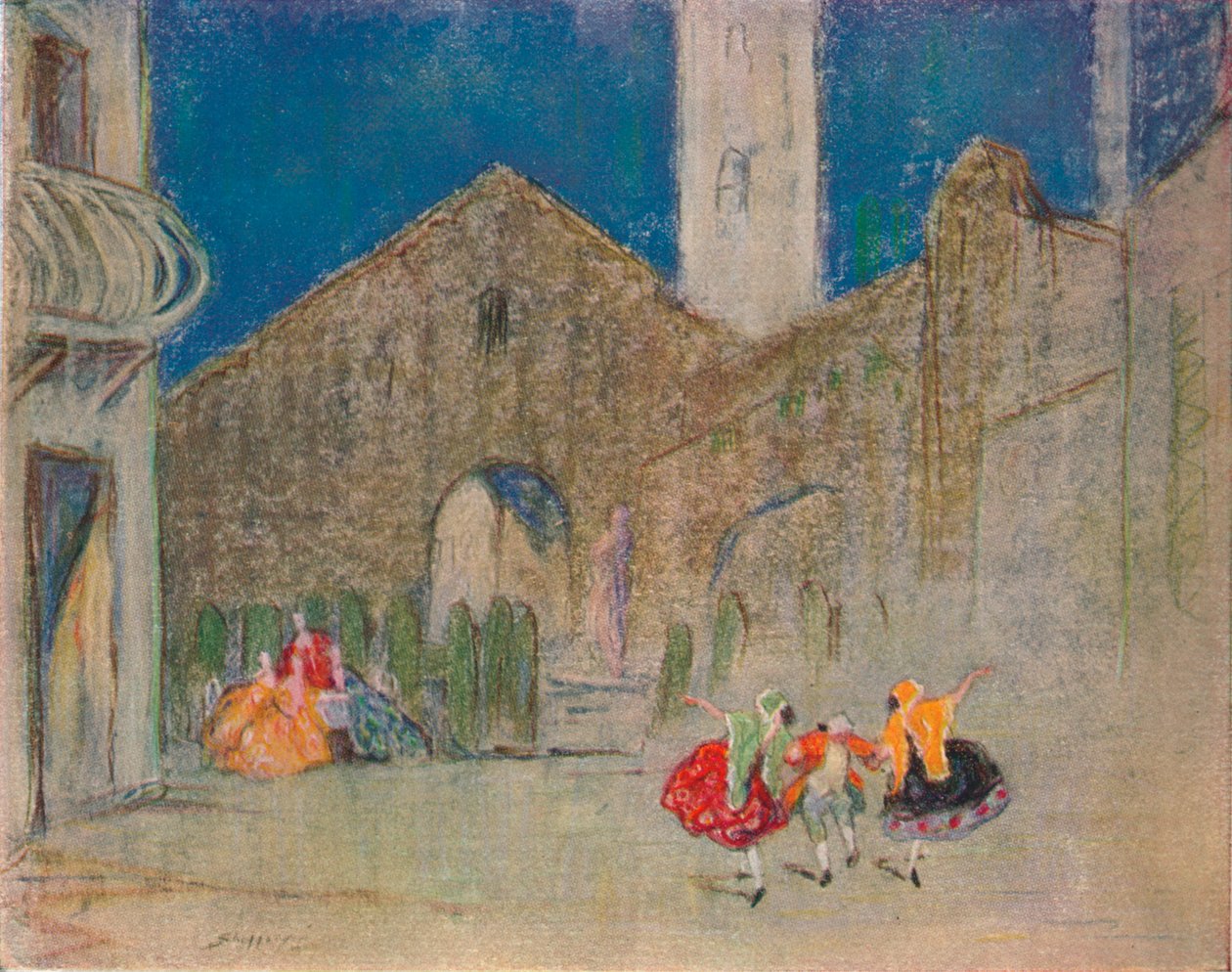 مشهد من الباليه الروسي: السيدات اللطيفات ، c1900 بواسطة كلود ألين شيبرسون