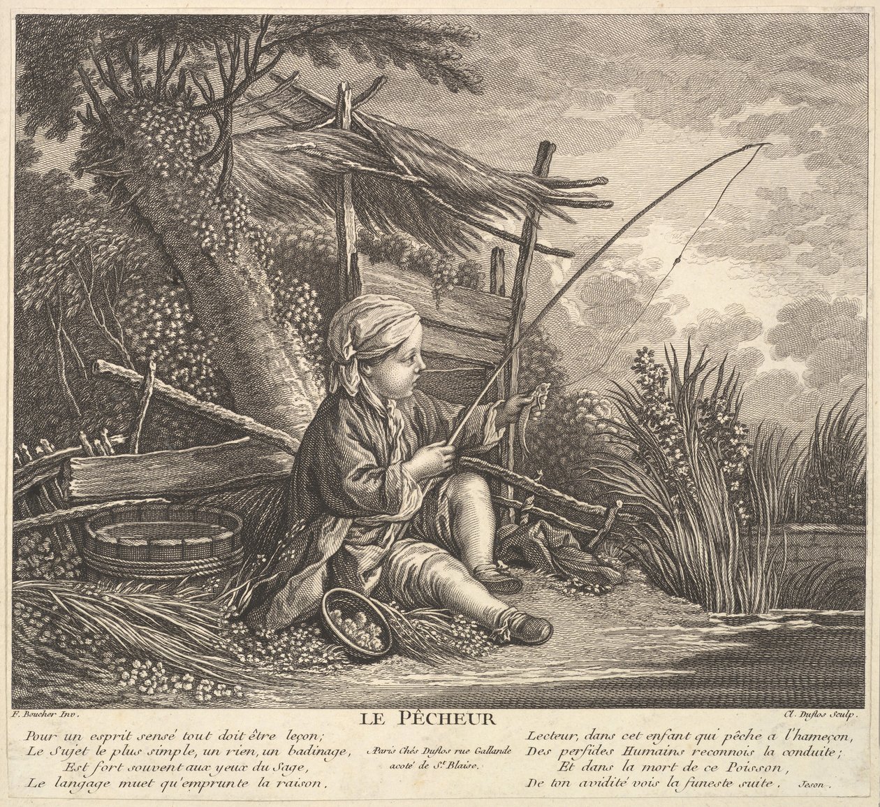 صياد ، كاليفورنيا. 1753. بواسطة كلود أوغستين دوفلوس