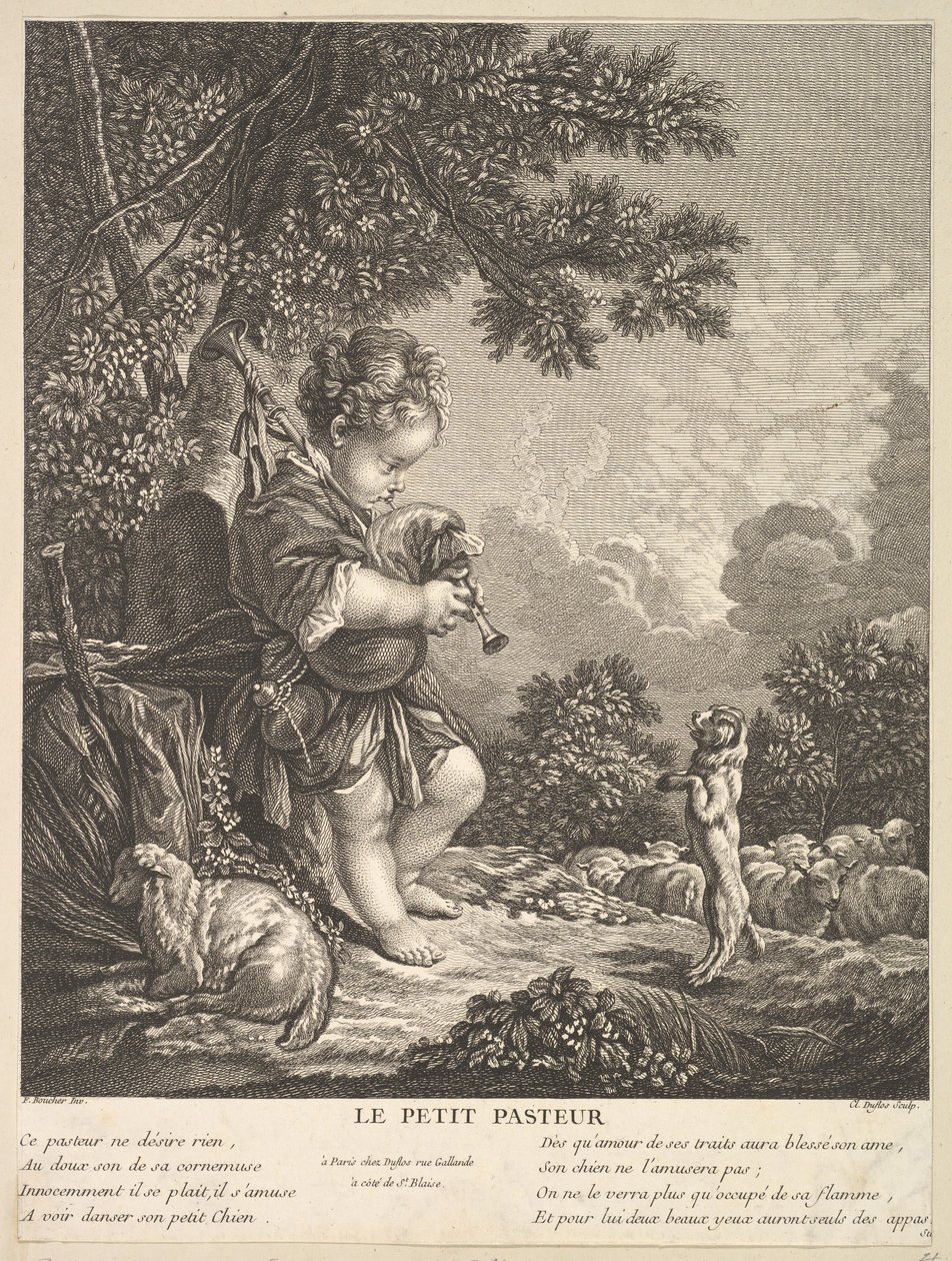 الراعي الصغير ، كاليفورنيا. 1753. بواسطة كلود أوغستين دوفلوس