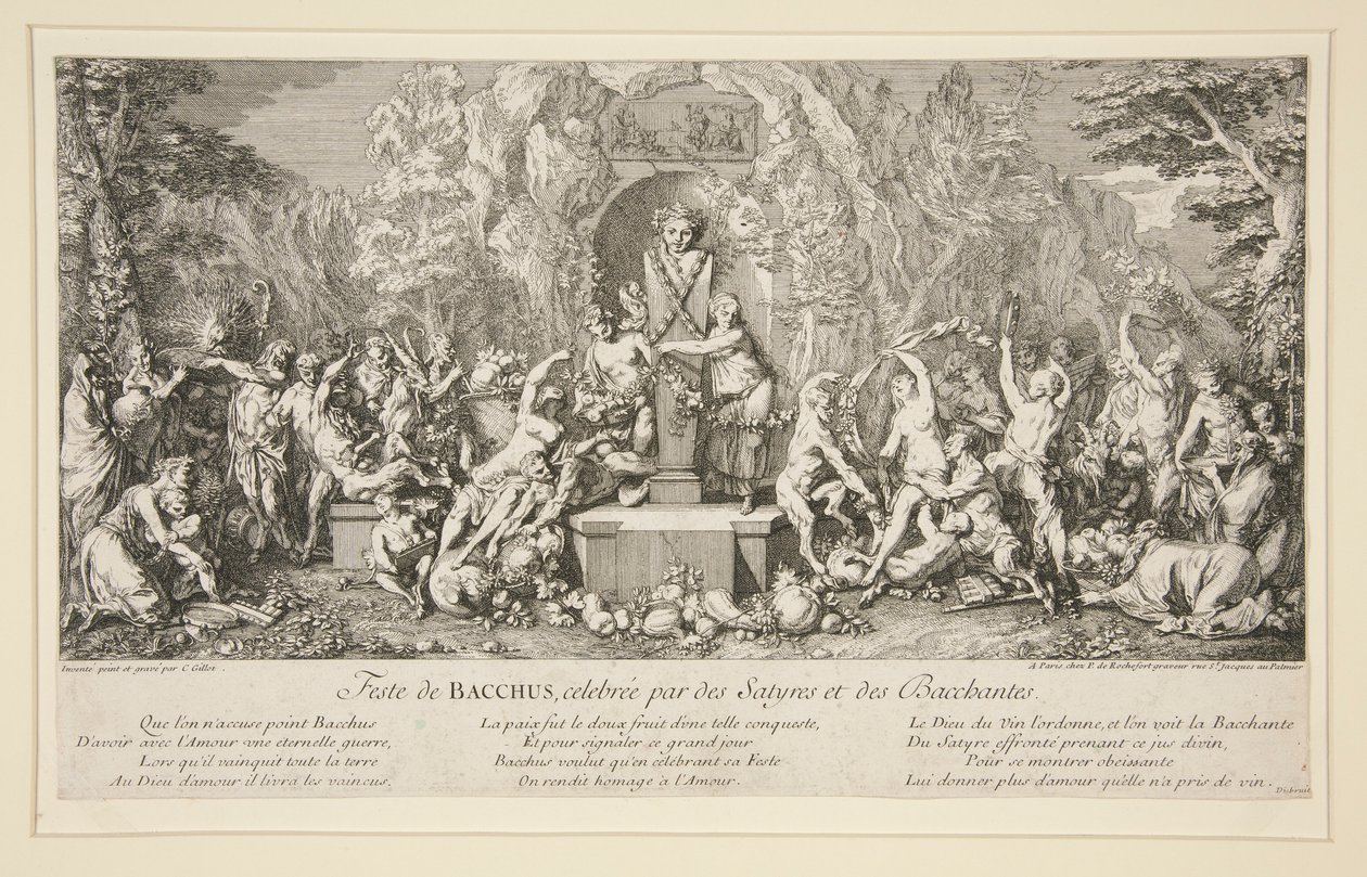 عيد BACCHUS ، الذي يحتفل به الساتير والباشانتس بواسطة كلود جيلو
