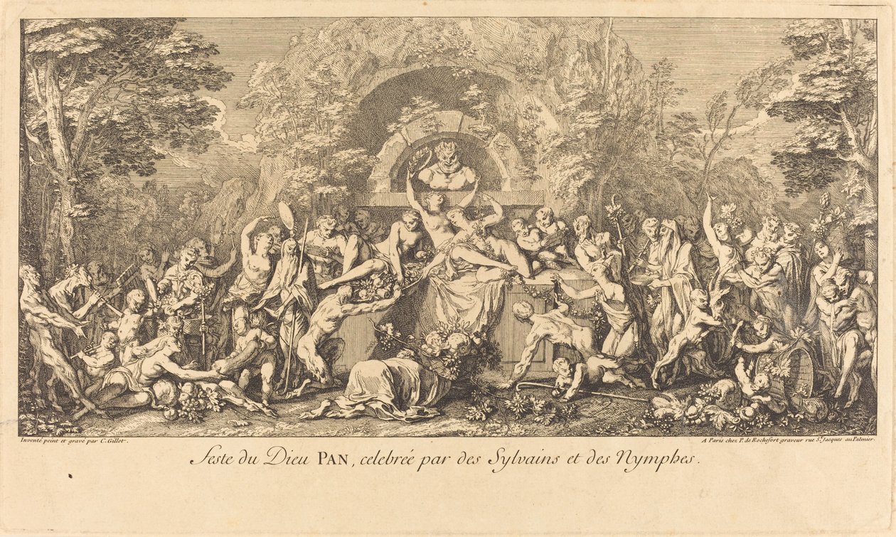 Feste du Dieu Pan ، celebree par des Sylvains et des Nymphes (Feast of the God Pan الذي يحتفل به السيلفان والحوريات) بواسطة كلود جيلو