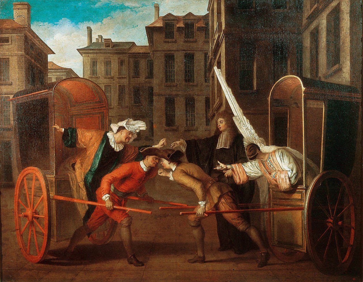 "العربة" حوالي 1707 (زيت على قماش) بواسطة كلود جيلو