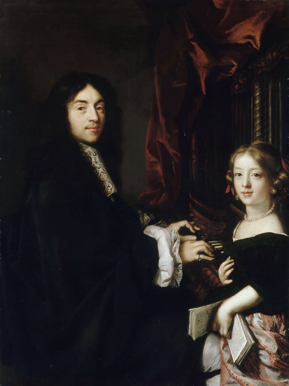 صورة للعضو تشارلز كوبرين 1638-1678 مع الابنة بواسطة كلود ليفبفر