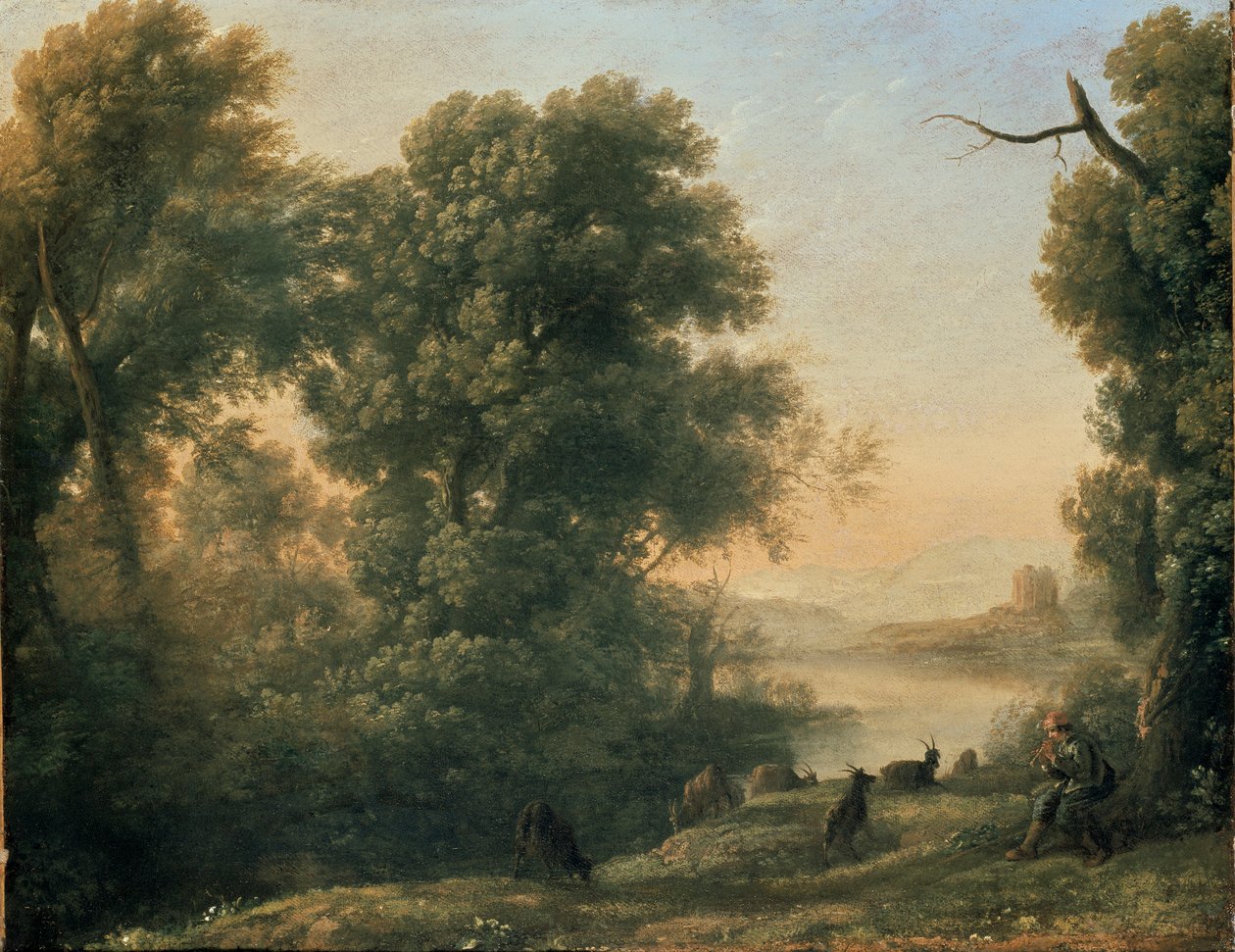 منظر طبيعي مع Goatherd ، 1635-1636 بواسطة كلود لورين