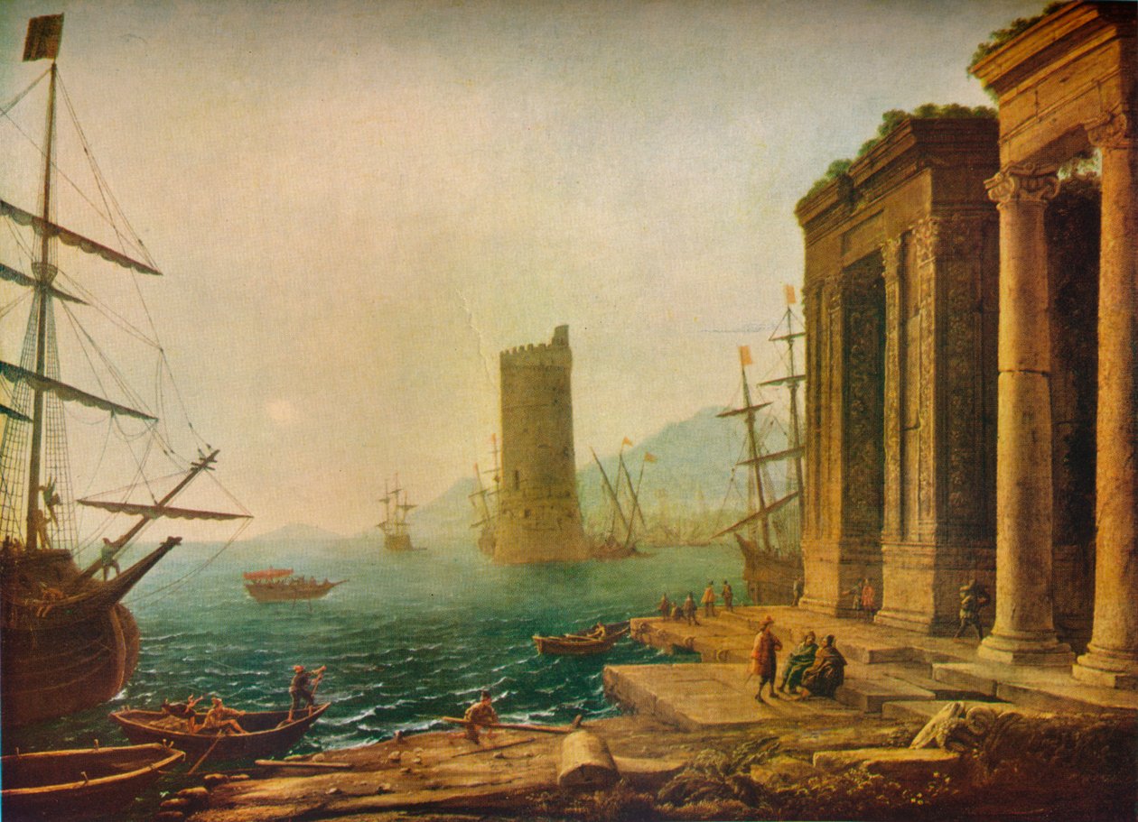ميناء أوستيا ، روما ، c1643 1931 بواسطة كلود لورين