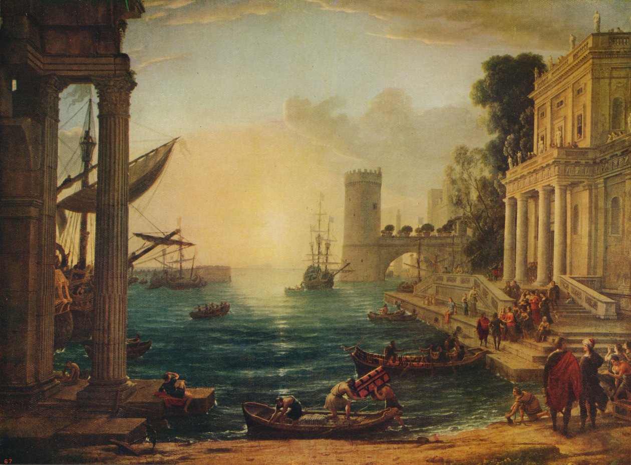 صعود ملكة سبأ ، 1648 ، حوالي 1915 بواسطة كلود لورين