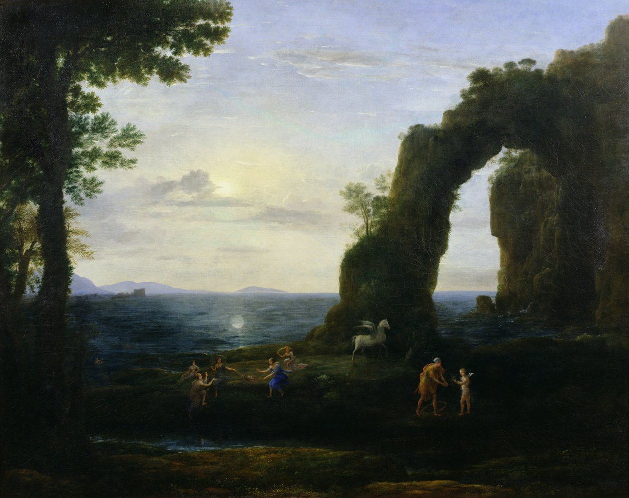 أصل المرجان أو Perseus مع رأس الميدوسا بواسطة كلود لورين