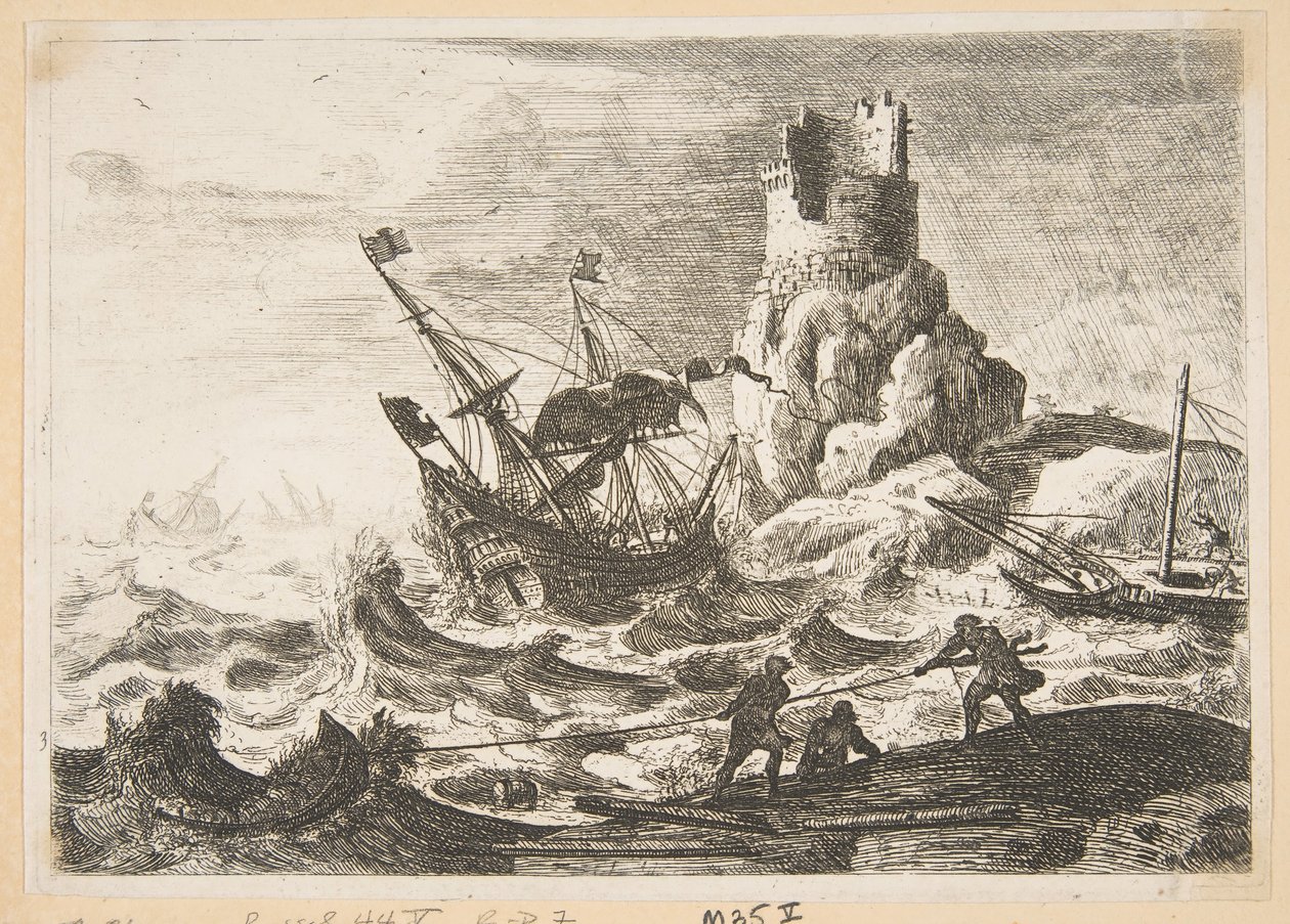 حطام السفينة ، كاليفورنيا. 1638-41. بواسطة كلود لورين