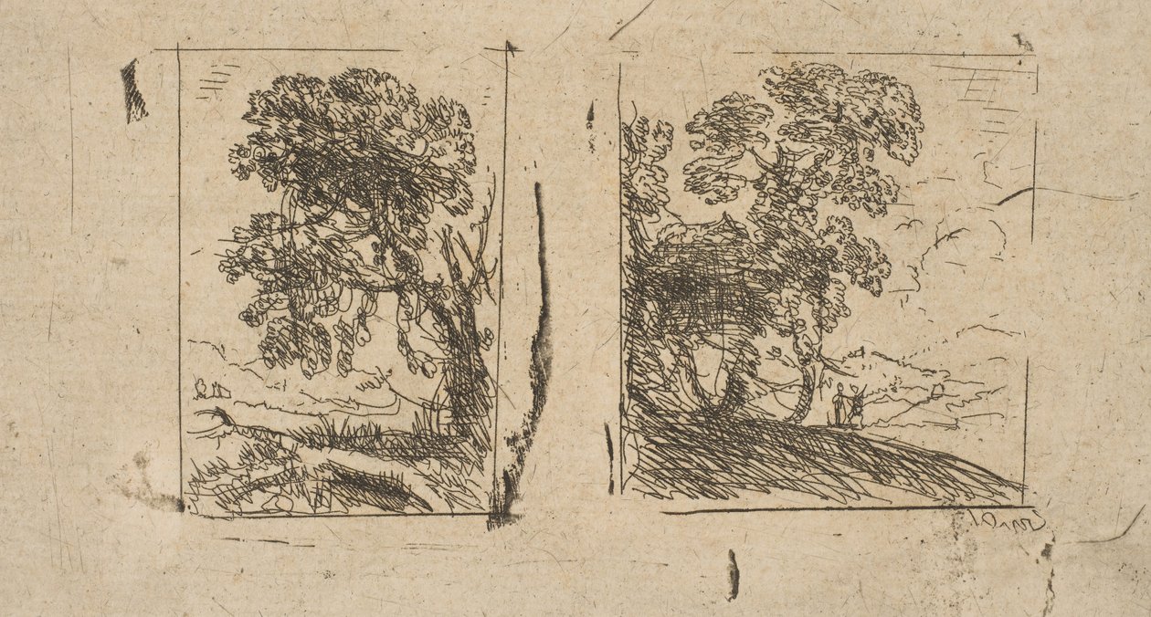The Two Landscapes ، كاليفورنيا. 1630. بواسطة كلود لورين