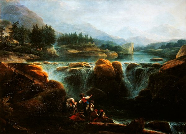 المناظر الطبيعية السويسرية ، c.1790-94 بواسطة كلود لويس شاتليت