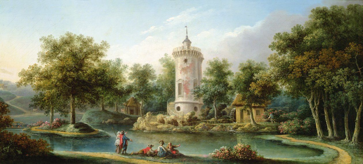 ال Tour de Marlborough في Jardin des Mesdames ، Bellevue بواسطة كلود لويس شاتليت