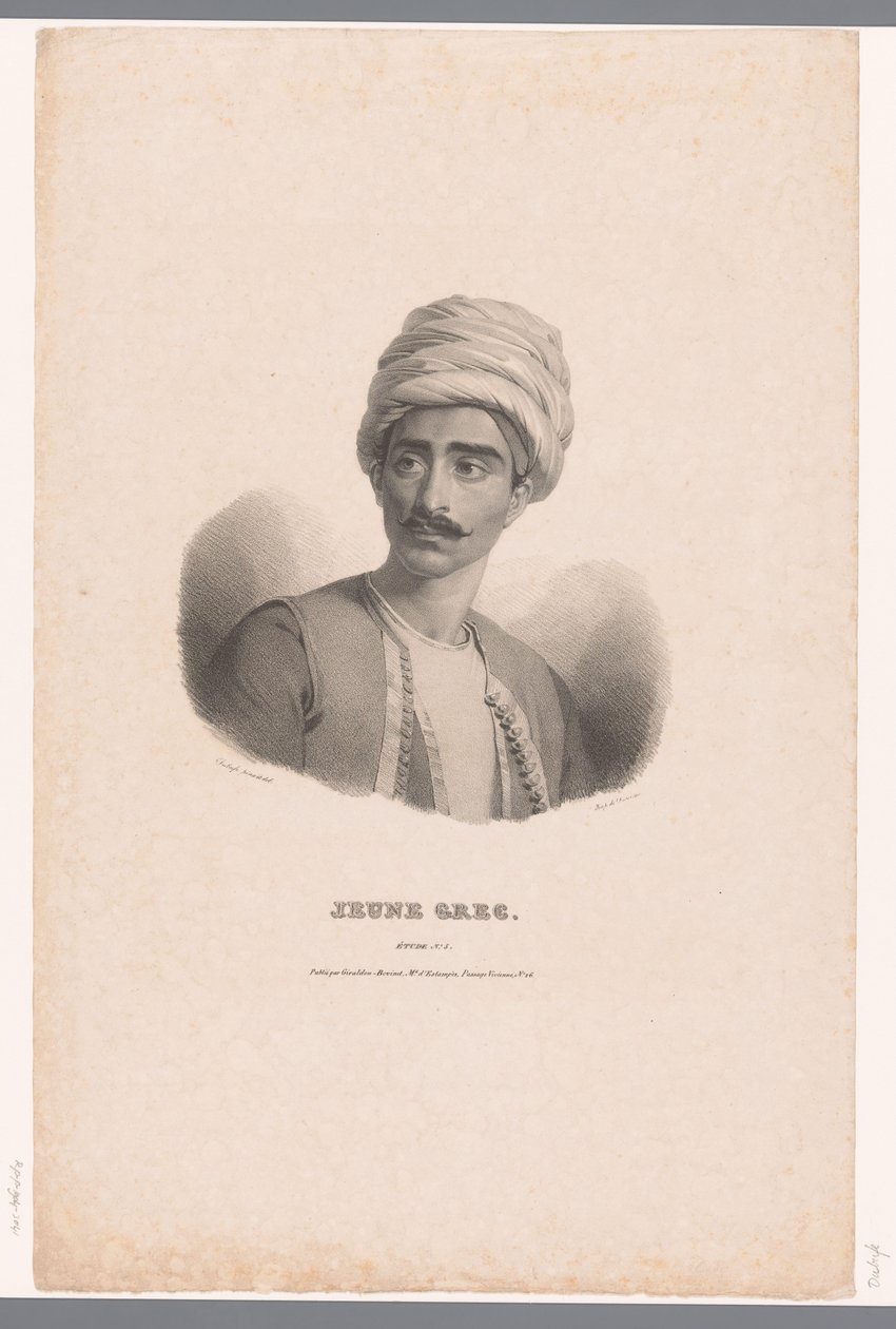 صورة لشاب يوناني جون جريك (العنوان على الكائن) Études (عنوان السلسلة على الكائن) بواسطة كلود ماري دوبوف