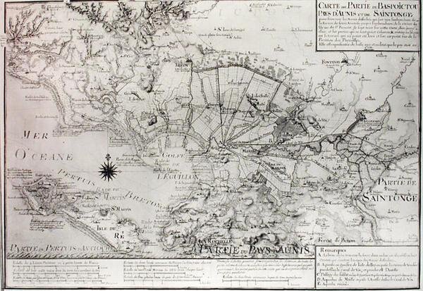 Atlas 131 H f.42 خريطة باس بويتو وأونيس وسينتونج مع الأهوار في خليج إيغيلون عام 1716 بواسطة كلود ماسي