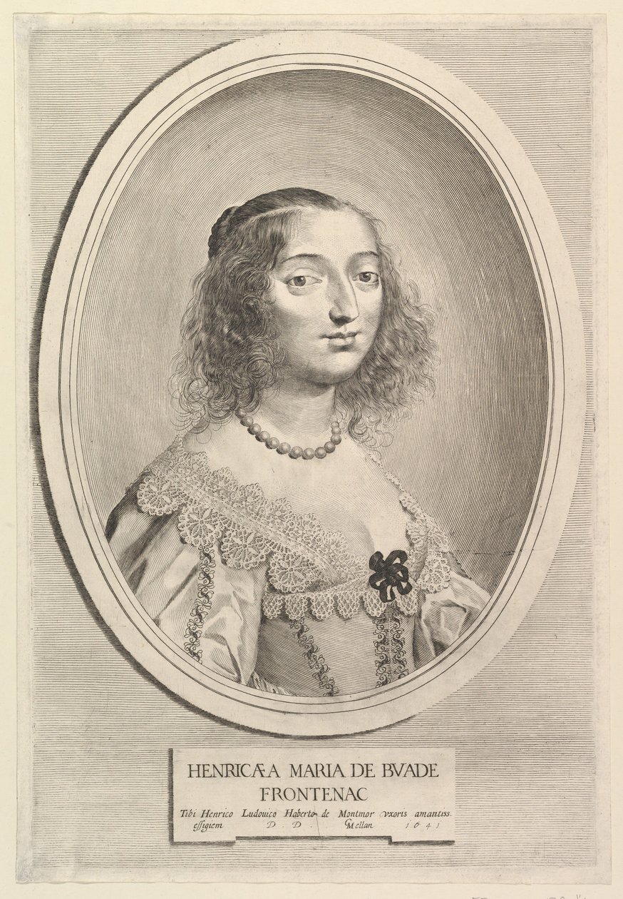 Henriette-Marie de Buade-Frontenac ، 1641. بواسطة كلود ميلان