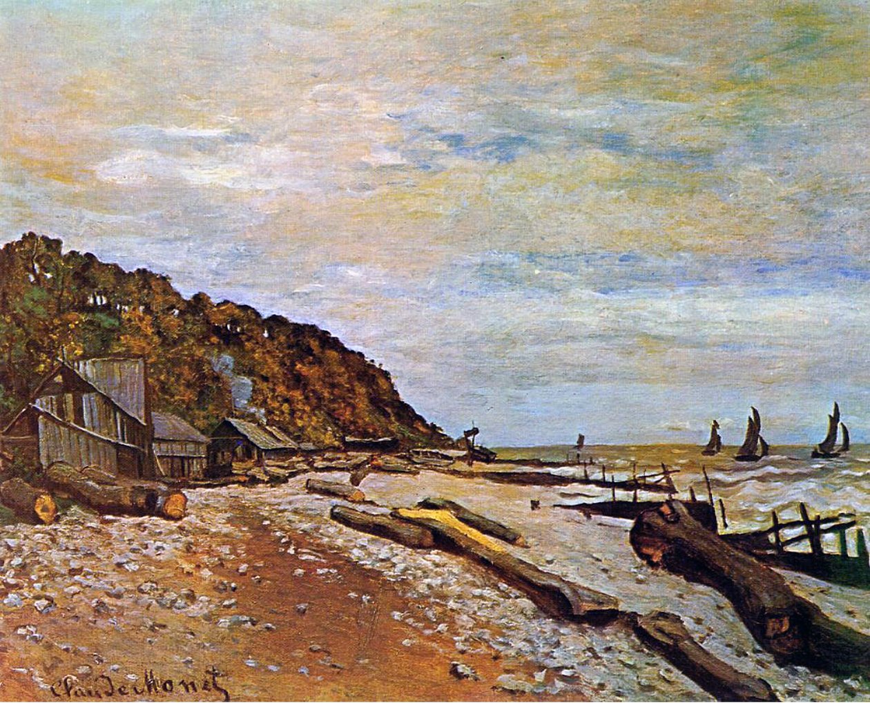 Boatyard قرب Honfleur ، 1864 بواسطة كلود مونيه