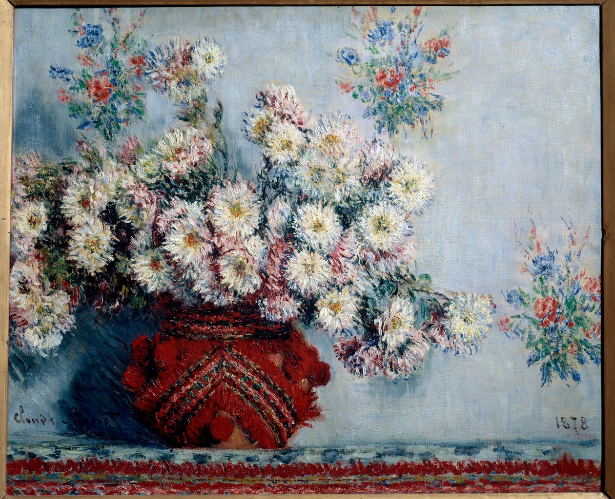 Chrysanthemes Painting by Claude Monet (1840-1926) 1878, oil on canvas, Dim. 0,54x0,65 m Paris, musee d