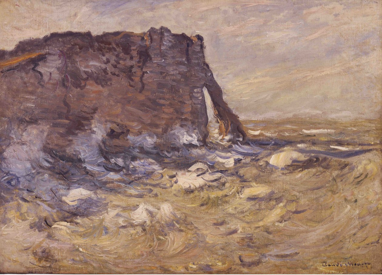 كليف وبورت دافال من الطقس العاصف ، 1883. بواسطة كلود مونيه
