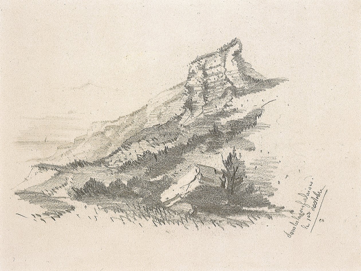 كليف في عنوان العنوان ، 1857 بواسطة كلود مونيه