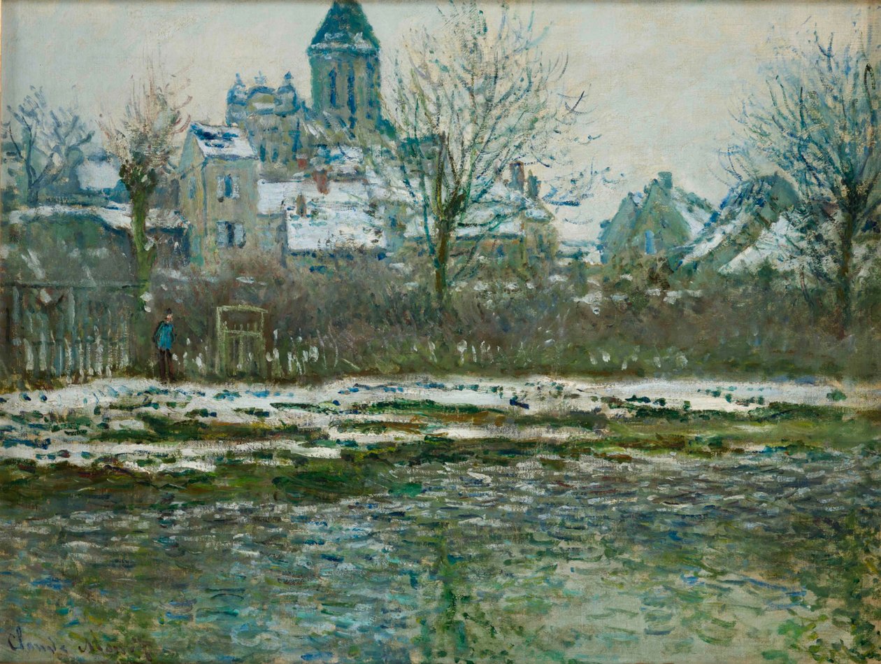 تأثير الثلج في Vétheuil أو كنيسة Vétheuil ، 1878-1879. بواسطة كلود مونيه