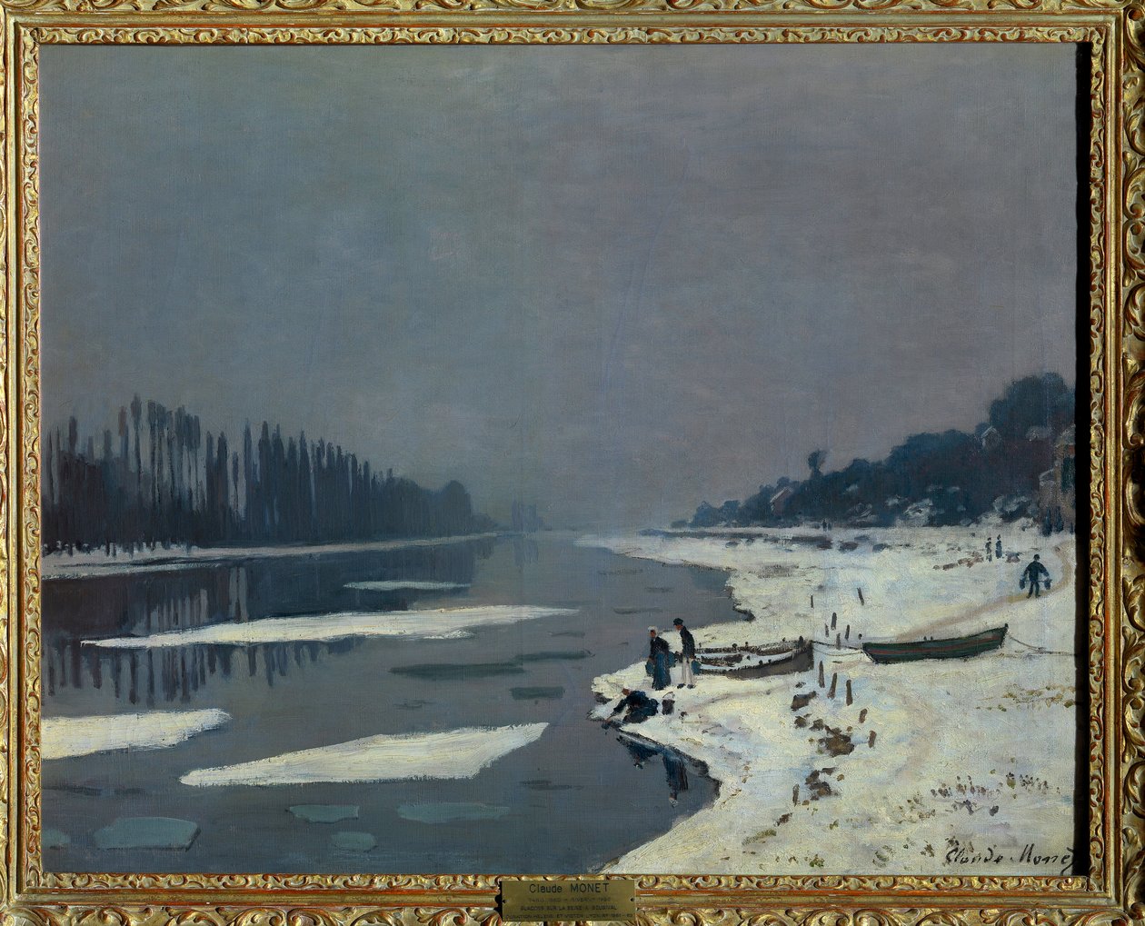 Glacons sur la Seine a Bougival, Yvelines Painting by Claude Monet (1840-1926) Dim 0,65 x 0,81 m Paris musee du Louvre Mandatory mention: Donation Helene et Victor Lyon بواسطة كلود مونيه
