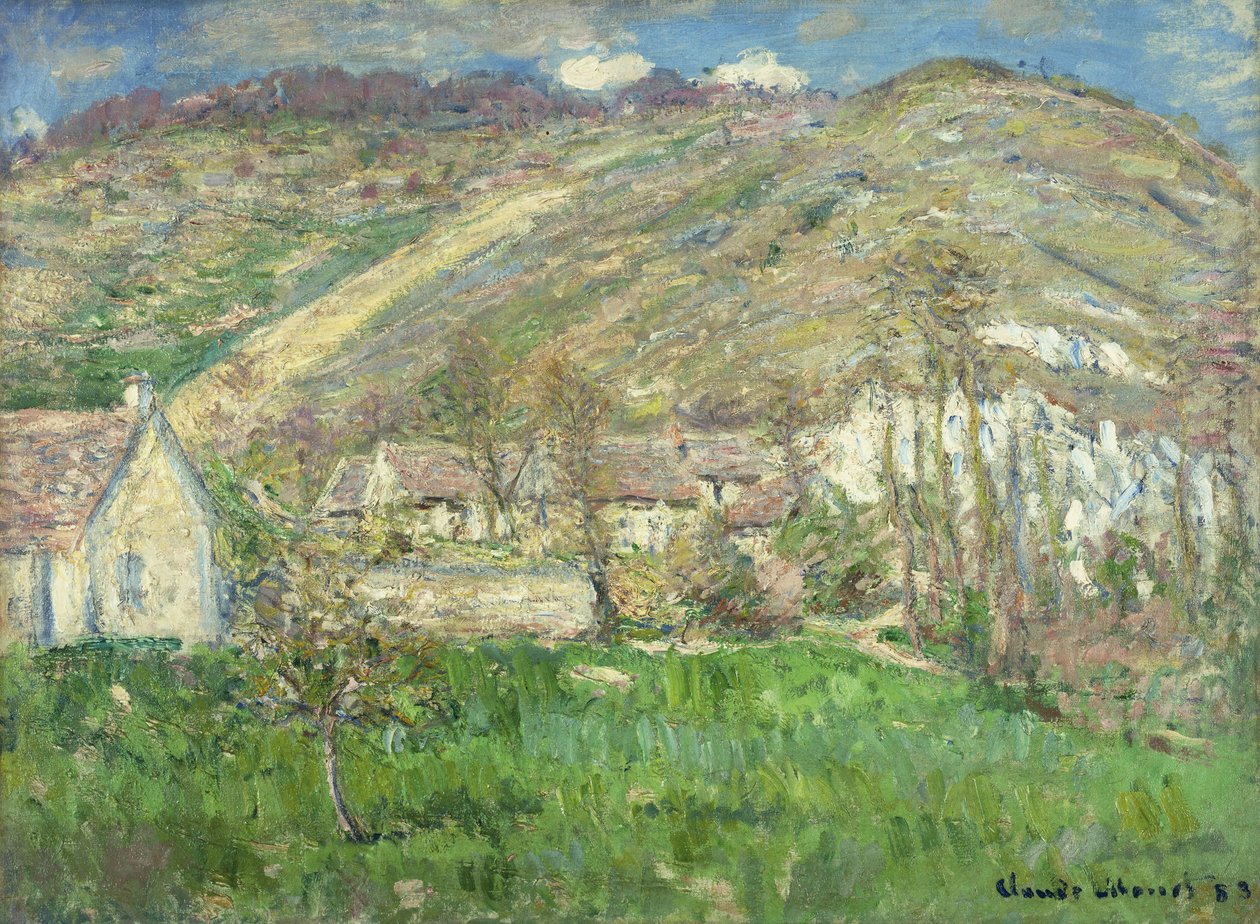 قرية في المنحدرات بالقرب من جيفيرني ؛ Hameau de Falaises pres Giverny ، 1885 بواسطة كلود مونيه