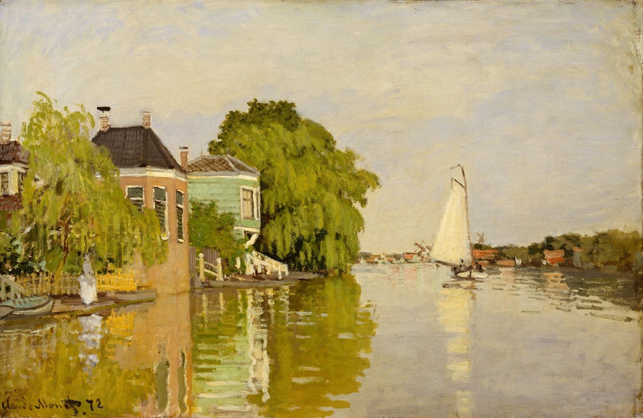 منازل على Achterzaan ، 1871 بواسطة كلود مونيه