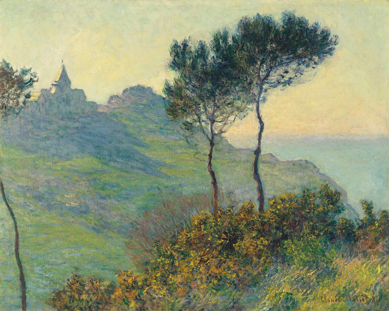 كنيسة Varengeville ، غروب الشمس بواسطة كلود مونيه