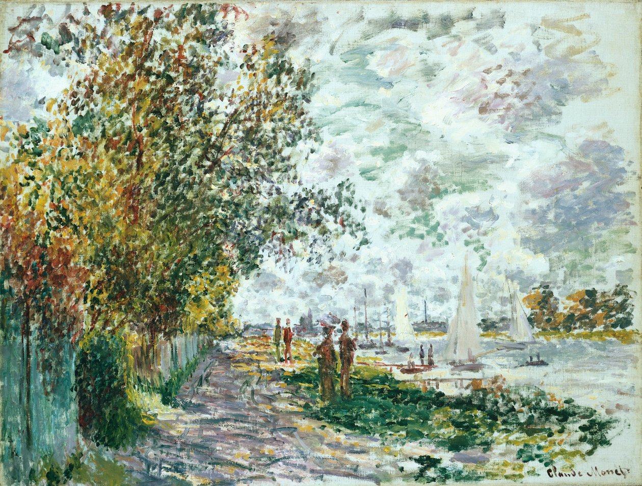 La Berge du Petit-Gennevilliers ، c.1875 بواسطة كلود مونيه