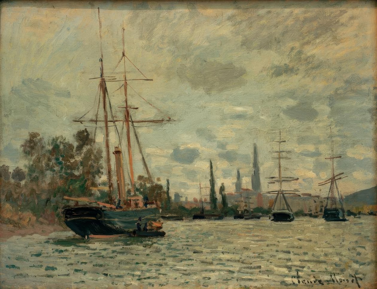 La Seine à Rouen (The Seine at Rouen) بواسطة كلود مونيه