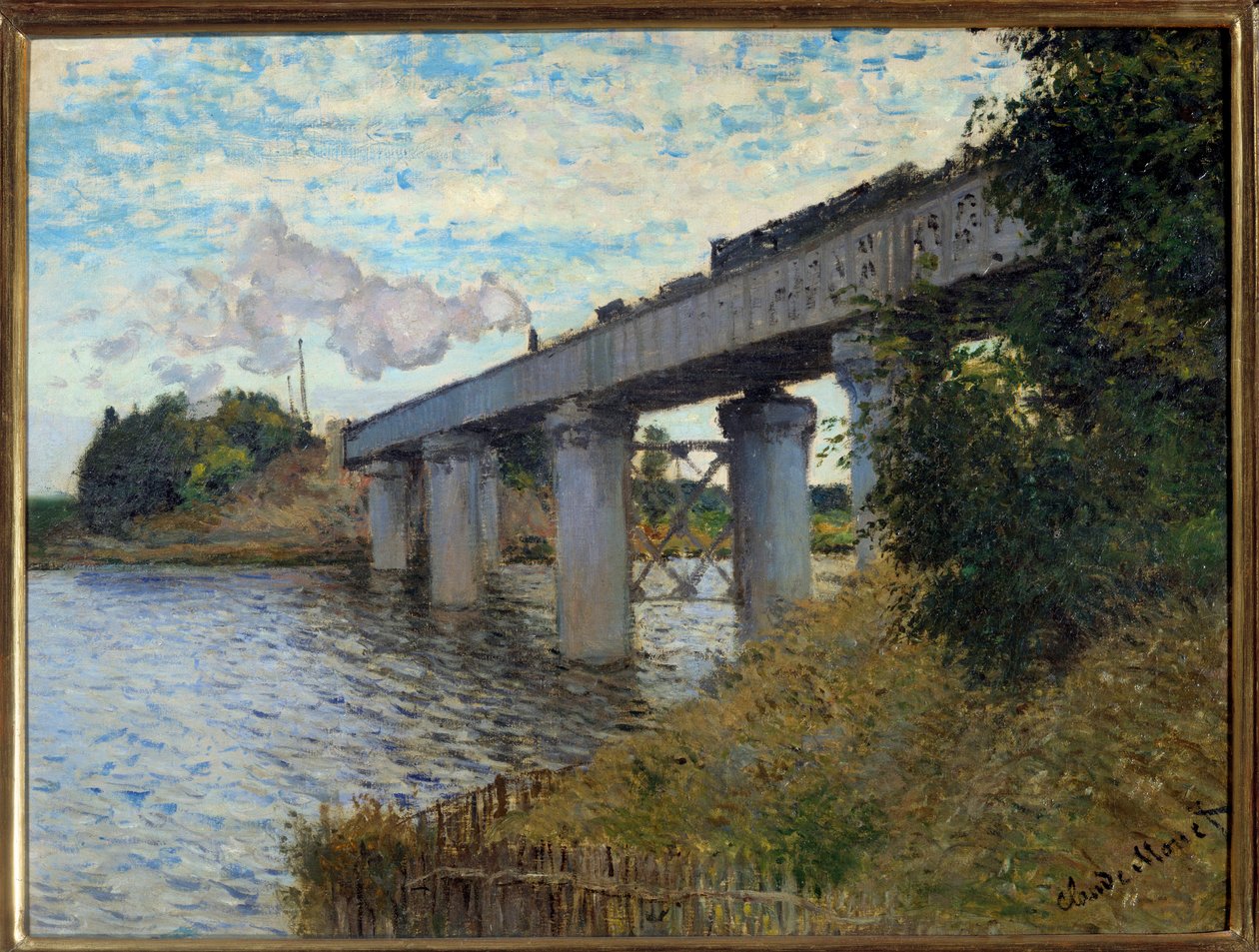 جسر السكك الحديدية في Argenteuil لوحة لكلود مونيه (1840-1926) 1873 صن. 0.55x0.72 م باريس ، متحف دورسيه - جسر السكة الحديد في Argenteuil. لوحة لكلود مونيه (1840-1926) بواسطة كلود مونيه