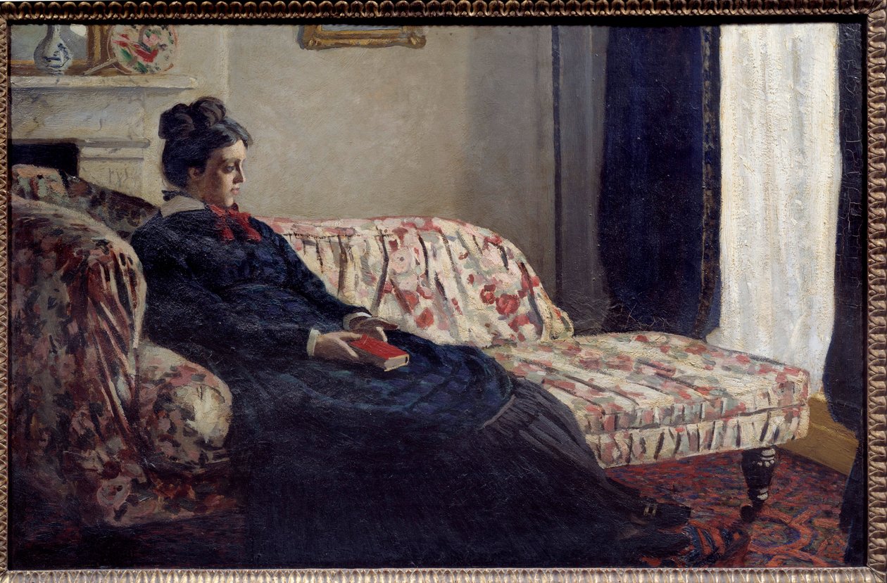 تأمل أو مدام مونيه في كانابيه لوحة لكلود مونيه (1840-1926) 1871 صن. 0،48 × 0،75 م باريس ، متحف دورسيه بواسطة كلود مونيه