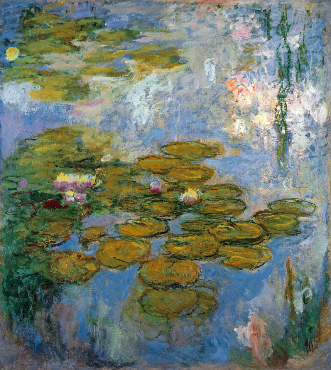 "Nympheas" - بركة زنبق الماء في جيفرني - لوحة لكلود مونيه (1840-1926) ، زيت على قماش بواسطة كلود مونيه