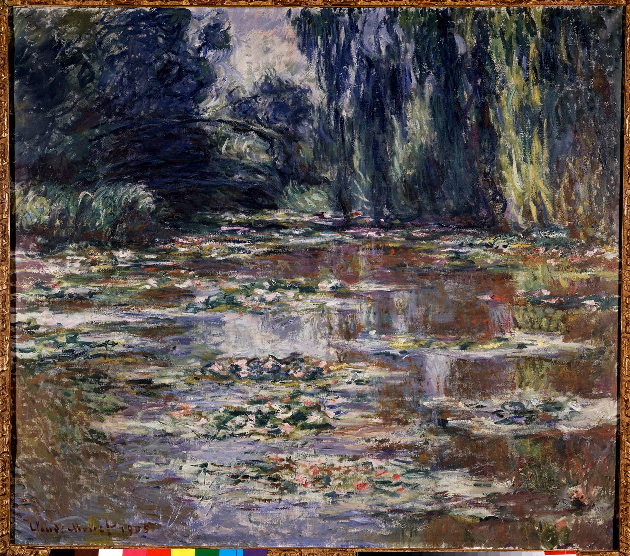 Petite pont a Giverny Painting لكلود مونيه (1840-1926) 1905 صن. 0،9x1 م مجموعة خاصة - جسر صغير في جيفرني. لوحة لكلود مونيه (1840-1926) بواسطة كلود مونيه