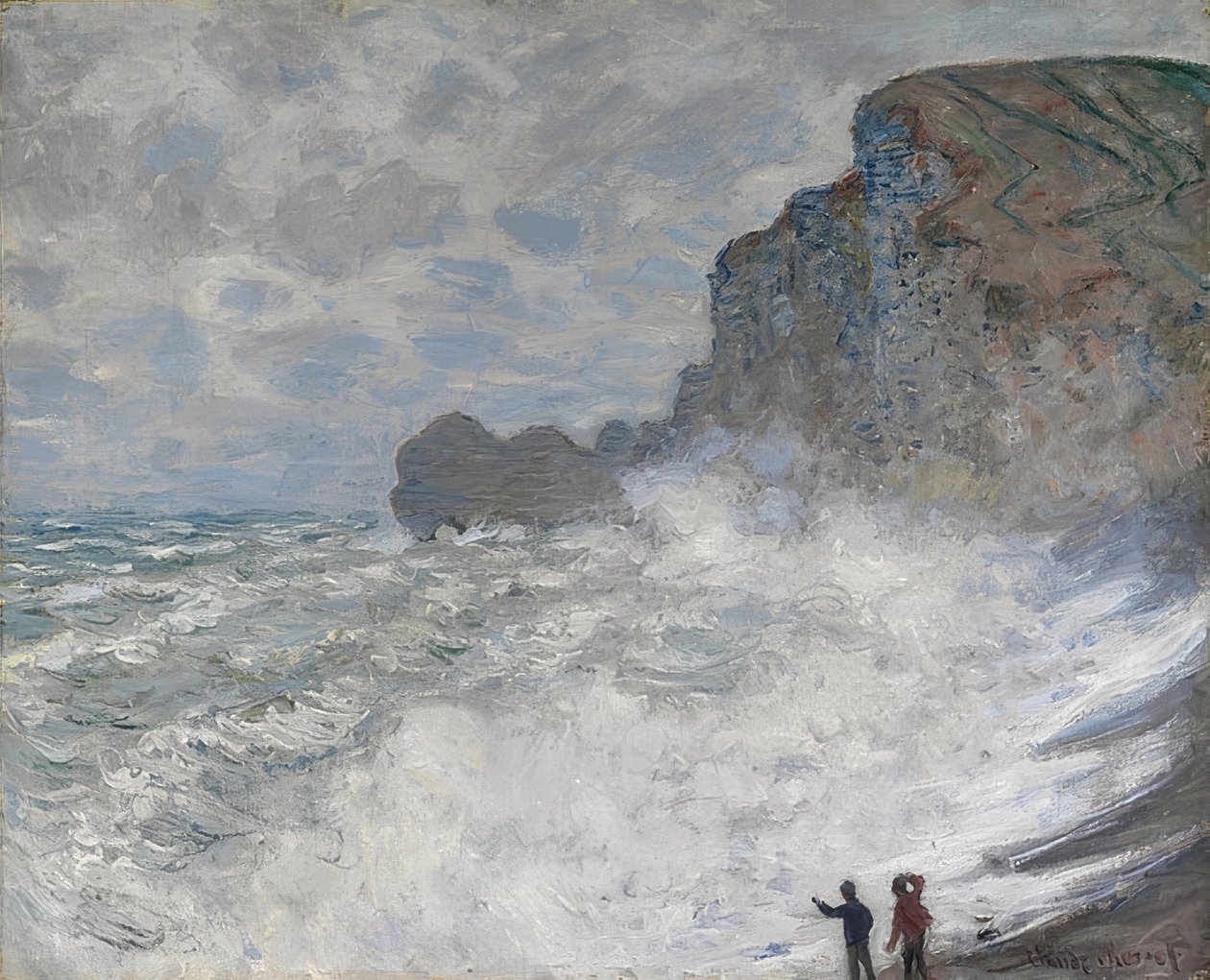 الطقس الخشن في Étretat. 1883 بواسطة كلود مونيه