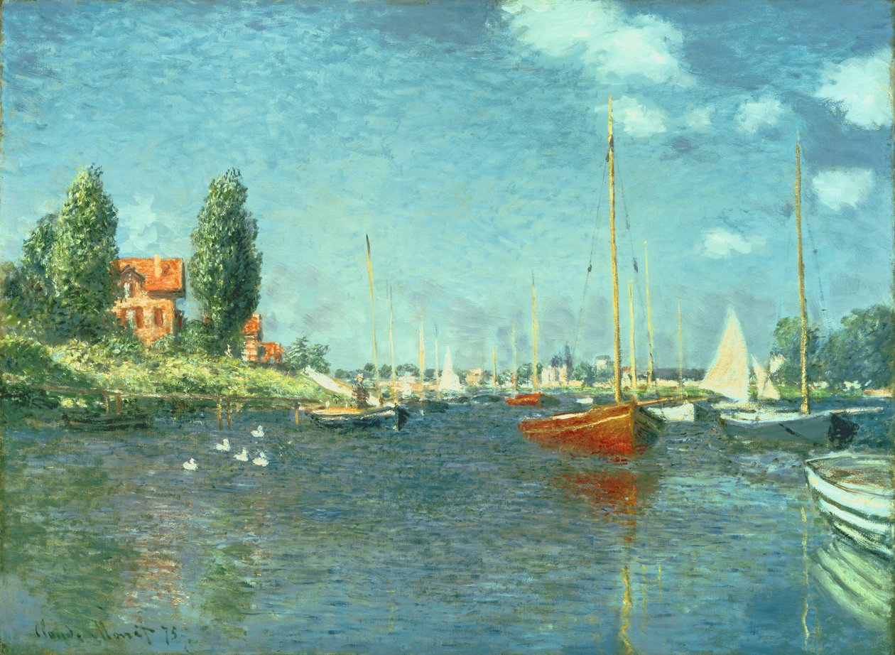 القوارب الحمراء ، Argenteuil ، 1875 بواسطة كلود مونيه