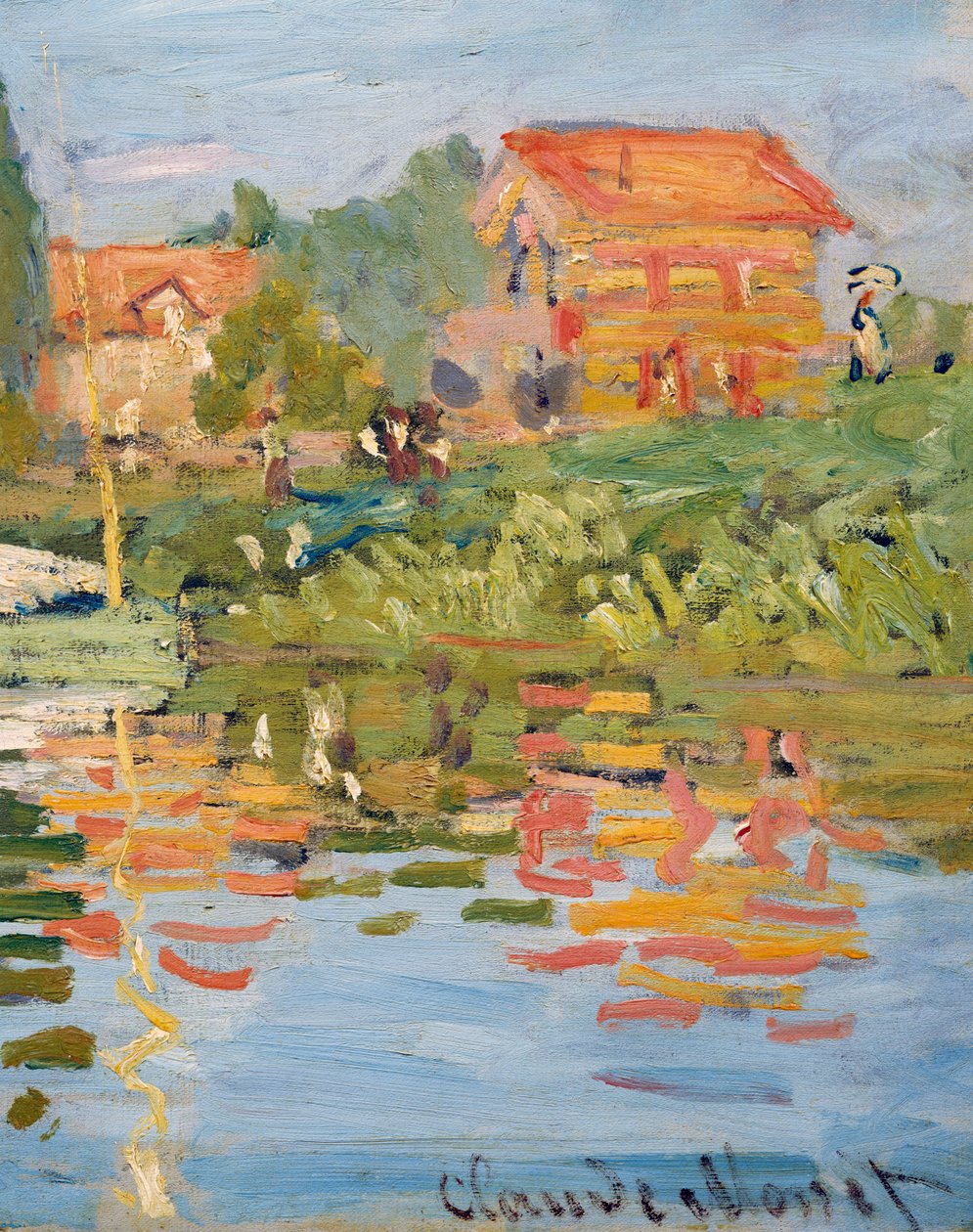 Regattas at Argenteuil, c.1872 (oil on canvas) (detail) بواسطة كلود مونيه